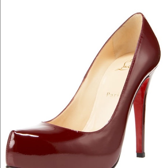 Christian Louboutin Rolando 120 Platform Pump Patent Leather Red Heels 39.5 9 7 - Picture 3 of 12